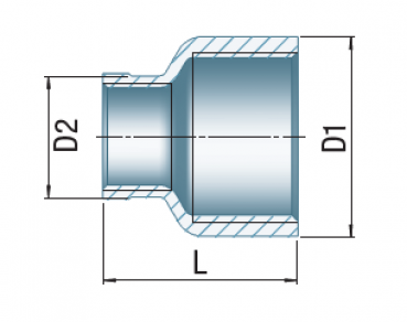 Preview: Reduziermuffe, Typ 240, 4" x 2 1/2"